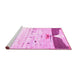 Sideview of Machine Washable Persian Pink Traditional Rug, wshtr4282pnk