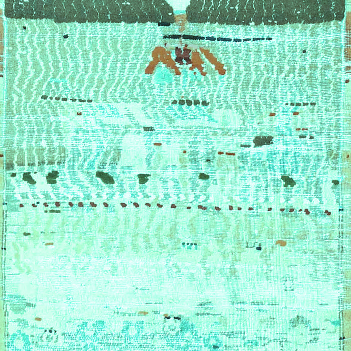 Machine Washable Persian Turquoise Traditional Area Rugs, wshtr4282turq