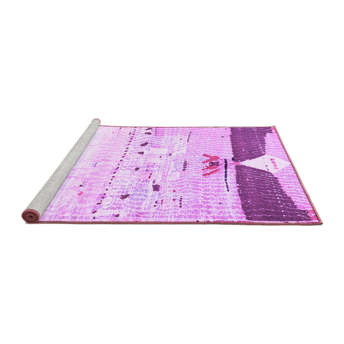 Sideview of Machine Washable Persian Purple Traditional Area Rugs, wshtr4282pur