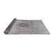 Sideview of Traditional Platinum Silver Gray Persian Rug, tr4283