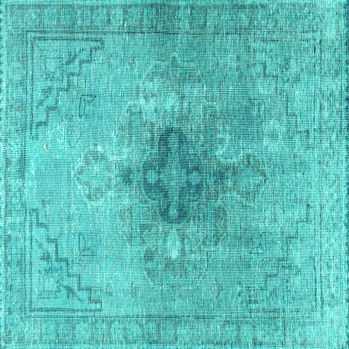 Square Machine Washable Persian Turquoise Traditional Area Rugs, wshtr4283turq