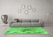 Machine Washable Persian Green Traditional Area Rugs in a Living Room,, wshtr4283grn