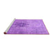 Sideview of Machine Washable Persian Purple Traditional Area Rugs, wshtr4283pur