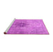 Sideview of Machine Washable Persian Pink Traditional Rug, wshtr4283pnk