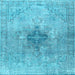 Square Persian Light Blue Traditional Rug, tr4283lblu