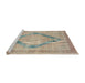 Sideview of Machine Washable Traditional Dark Almond Brown Rug, wshtr4284