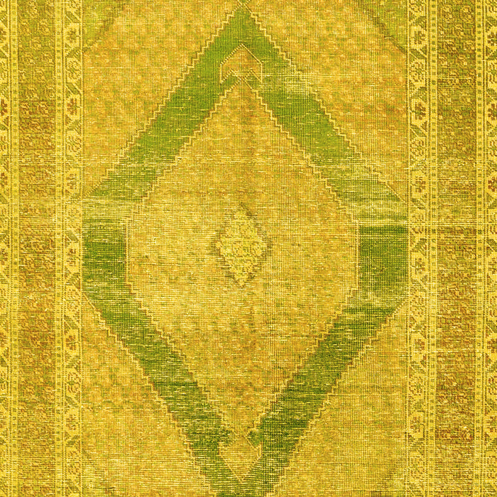Machine Washable Persian Yellow Traditional Rug, wshtr4284yw