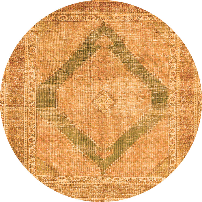 Machine Washable Persian Orange Traditional Area Rugs, wshtr4284org