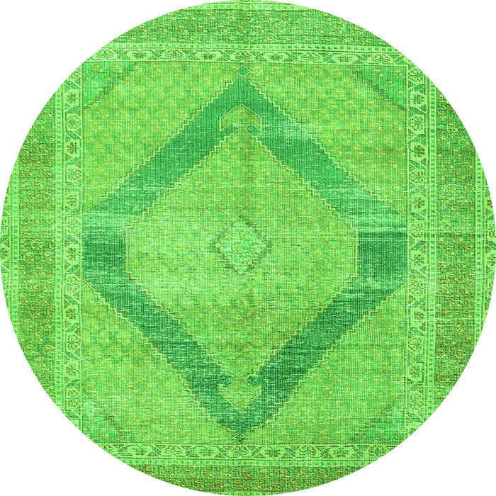 Square Persian Green Traditional Rug, tr4284grn