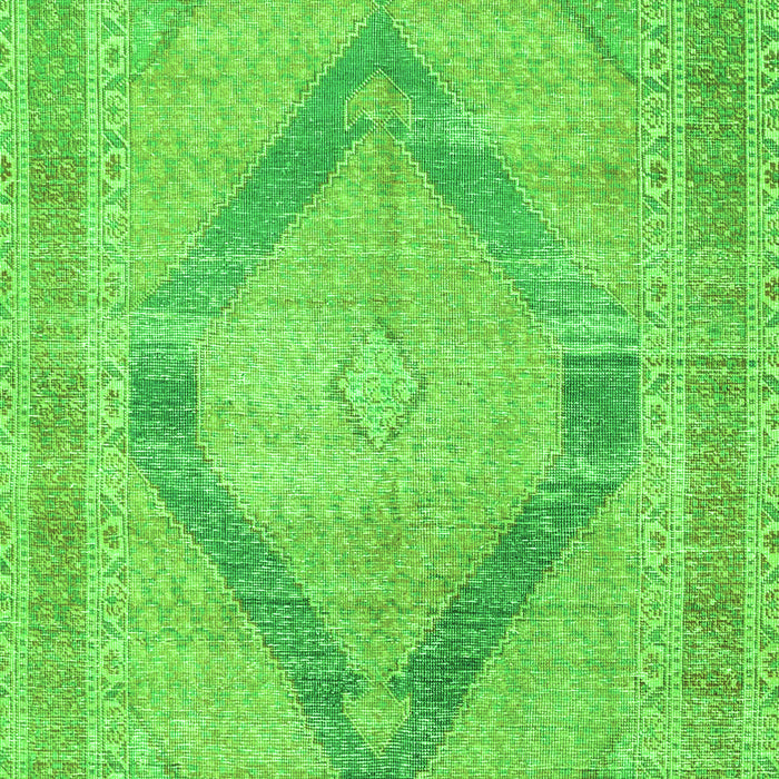 Serging Thickness of Machine Washable Persian Green Traditional Area Rugs, wshtr4284grn