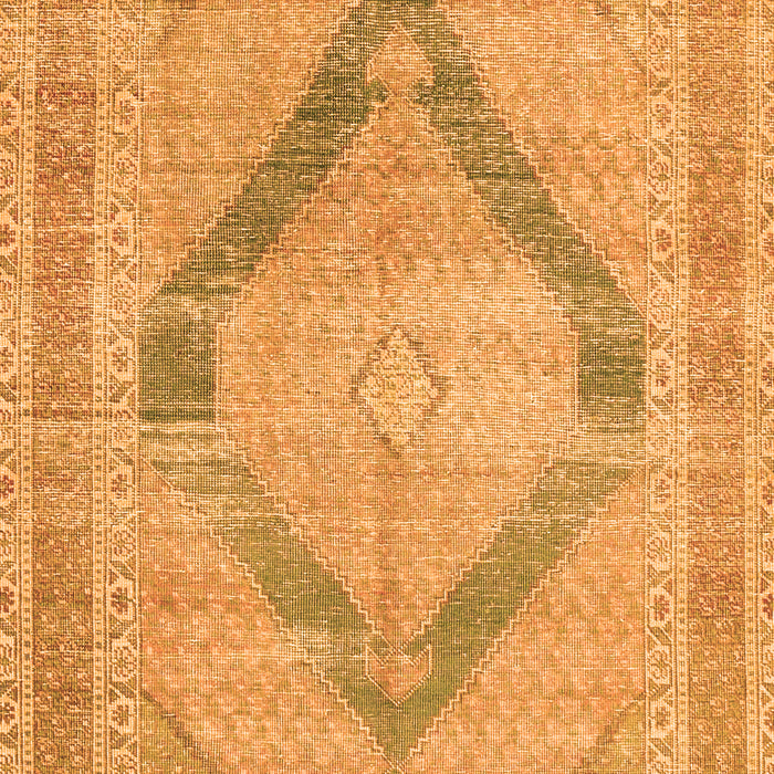 Serging Thickness of Machine Washable Persian Orange Traditional Area Rugs, wshtr4284org