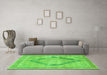 Machine Washable Persian Green Traditional Area Rugs in a Living Room,, wshtr4284grn