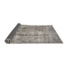 Sideview of Traditional Pale Silver Gray Persian Rug, tr4285