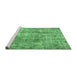 Sideview of Machine Washable Persian Emerald Green Traditional Area Rugs, wshtr4285emgrn