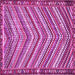 Square Machine Washable Southwestern Pink Country Rug, wshtr4286pnk