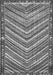 Serging Thickness of Machine Washable Southwestern Gray Country Rug, wshtr4286gry