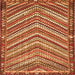 Serging Thickness of Southwestern Orange Country Rug, tr4286org