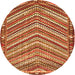 Square Southwestern Orange Country Rug, tr4286org