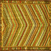 Square Southwestern Yellow Country Rug, tr4286yw