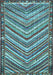 Southwestern Light Blue Country Rug, tr4286lblu