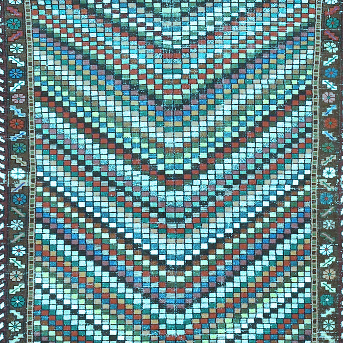 Southwestern Light Blue Country Rug, tr4286lblu
