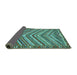 Sideview of Southwestern Turquoise Country Rug, tr4286turq