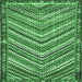 Square Southwestern Emerald Green Country Rug, tr4286emgrn