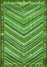 Southwestern Green Country Rug, tr4286grn