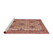 Sideview of Machine Washable Traditional Sandy Brown Rug, wshtr4287