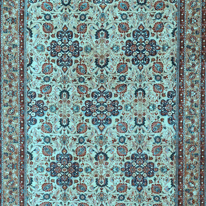 Machine Washable Persian Light Blue Traditional Rug, wshtr4287lblu