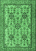 Machine Washable Persian Emerald Green Traditional Area Rugs, wshtr4287emgrn
