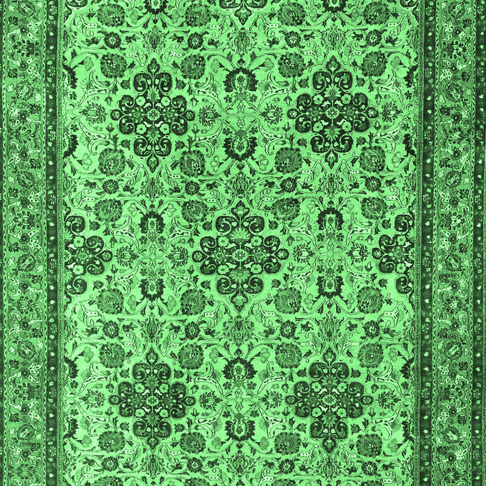 Machine Washable Persian Emerald Green Traditional Area Rugs, wshtr4287emgrn