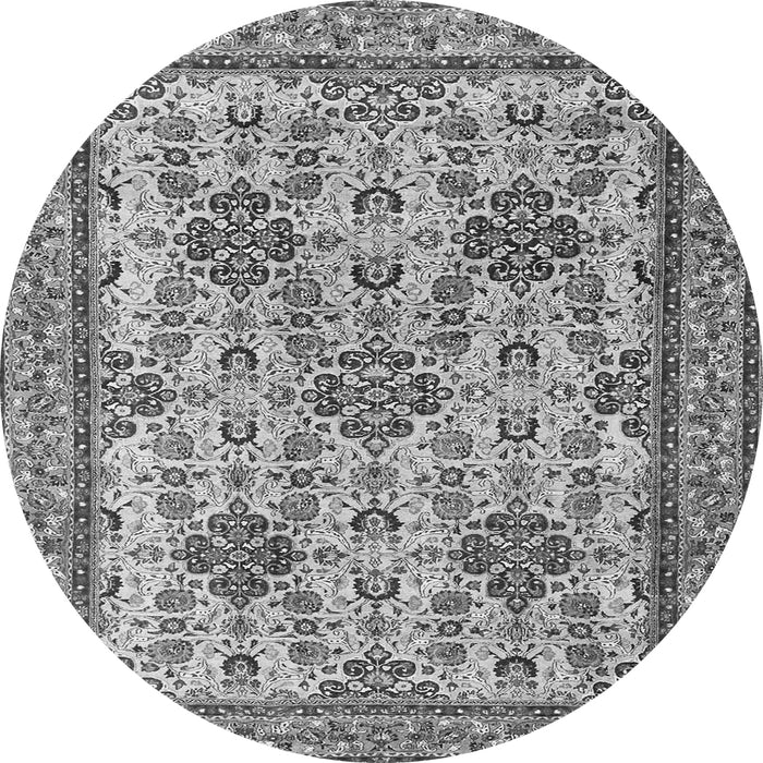 Machine Washable Persian Gray Traditional Rug, wshtr4287gry