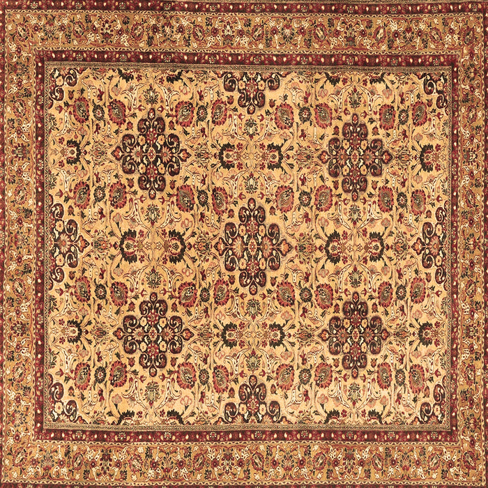 Square Persian Brown Traditional Rug, tr4287brn