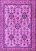 Machine Washable Persian Purple Traditional Area Rugs, wshtr4287pur