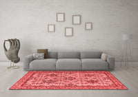 Machine Washable Persian Red Traditional Rug, wshtr4287red