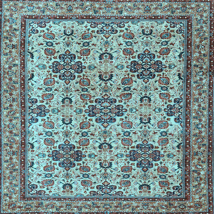 Square Persian Light Blue Traditional Rug, tr4287lblu