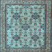 Square Persian Light Blue Traditional Rug, tr4287lblu