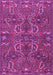 Machine Washable Persian Purple Traditional Area Rugs, wshtr4288pur