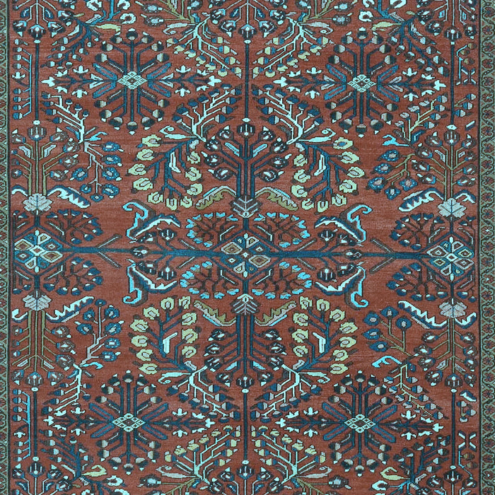 Machine Washable Persian Light Blue Traditional Rug, wshtr4288lblu
