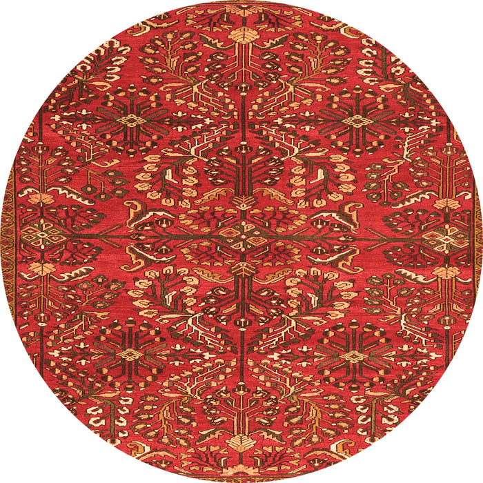 Square Persian Orange Traditional Rug, tr4288org