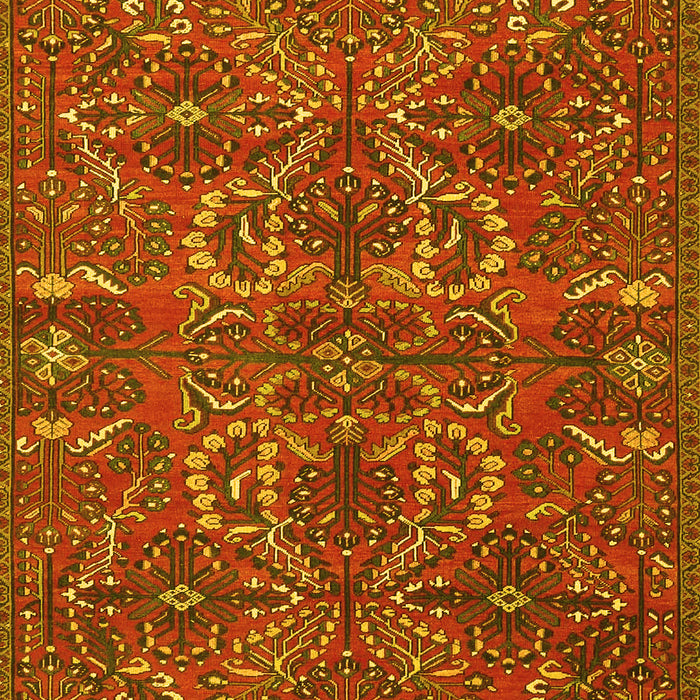 Machine Washable Persian Yellow Traditional Rug, wshtr4288yw