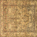 Square Persian Brown Traditional Rug, tr4289brn