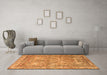 Machine Washable Persian Orange Traditional Area Rugs in a Living Room, wshtr4289org