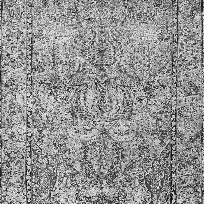 Serging Thickness of Machine Washable Persian Gray Traditional Rug, wshtr4289gry