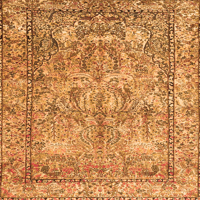 Serging Thickness of Persian Orange Traditional Rug, tr4289org