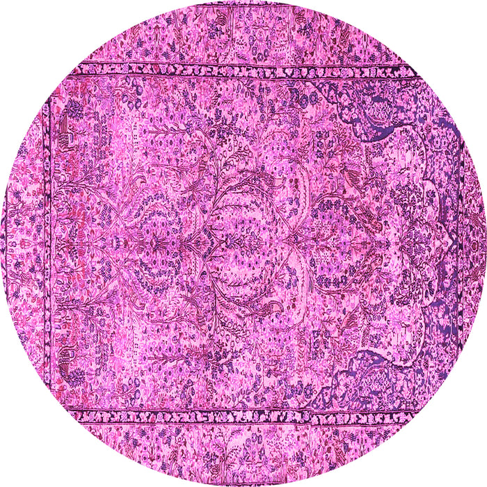 Round Persian Pink Traditional Rug, tr4289pnk