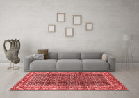 Machine Washable Persian Red Traditional Rug, wshtr428red