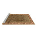 Sideview of Machine Washable Persian Brown Traditional Rug, wshtr428brn