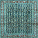 Square Persian Light Blue Traditional Rug, tr428lblu
